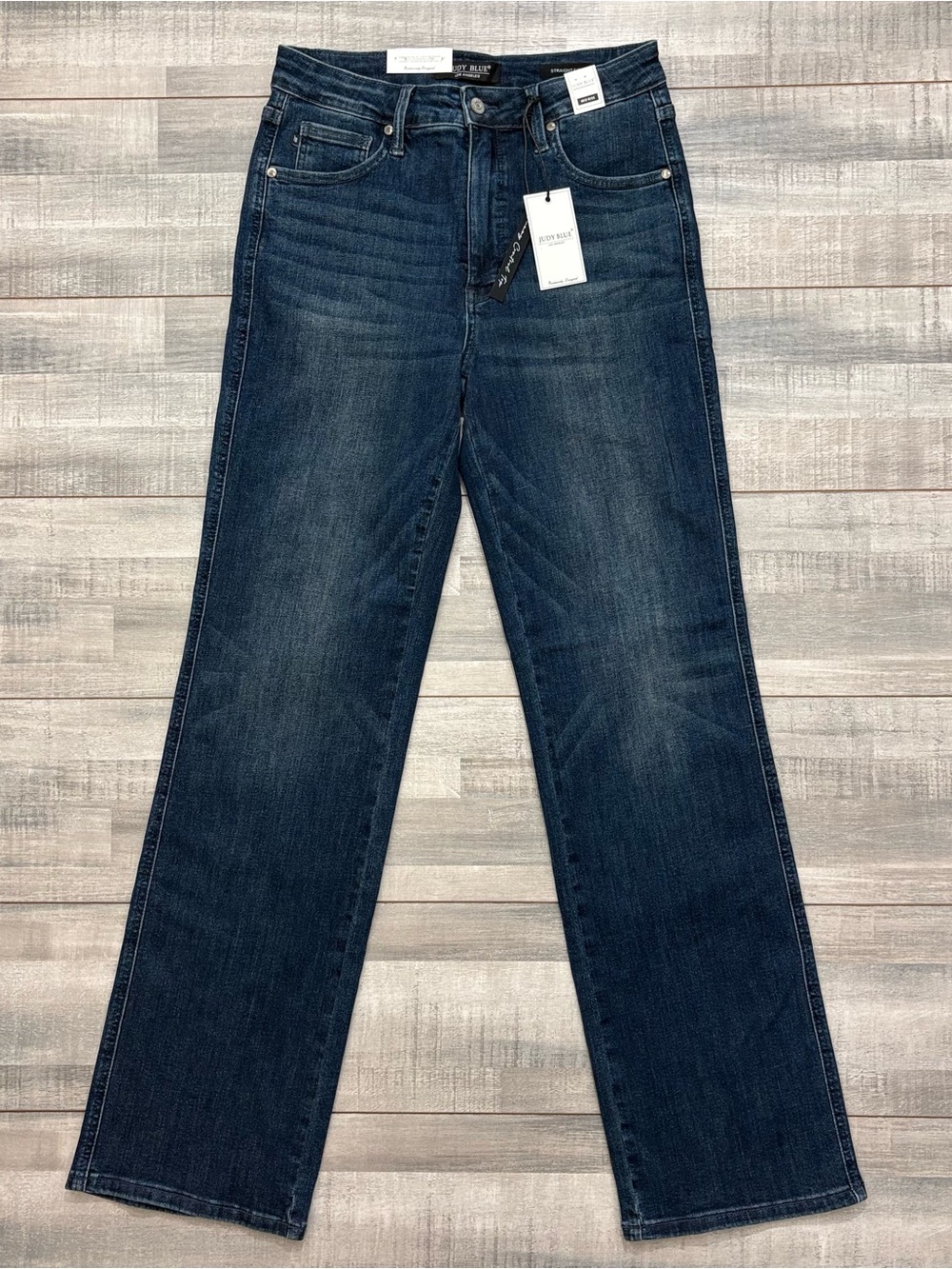 Judy Blue Women’s Size 11/30 Blue Straight Fit Denim Jeans NEW NWT Mid Rise Dark